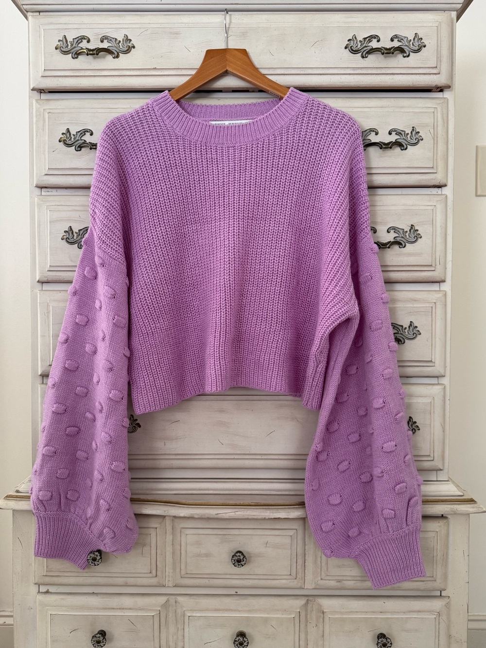 Vici Lavender Pom Pom Sweater